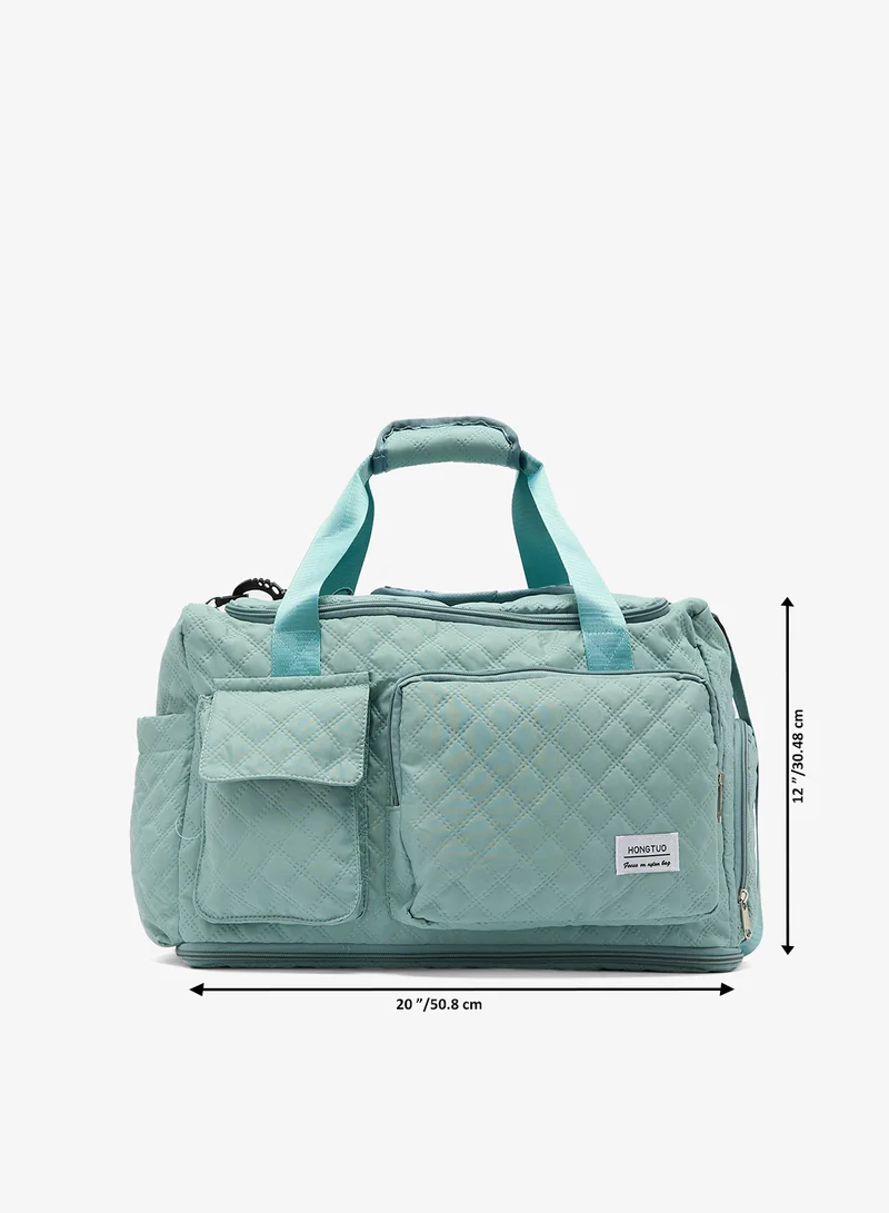 Ginger Blue Multi-use Quilted Travel Duffel Bag for Women | Best Price UAE